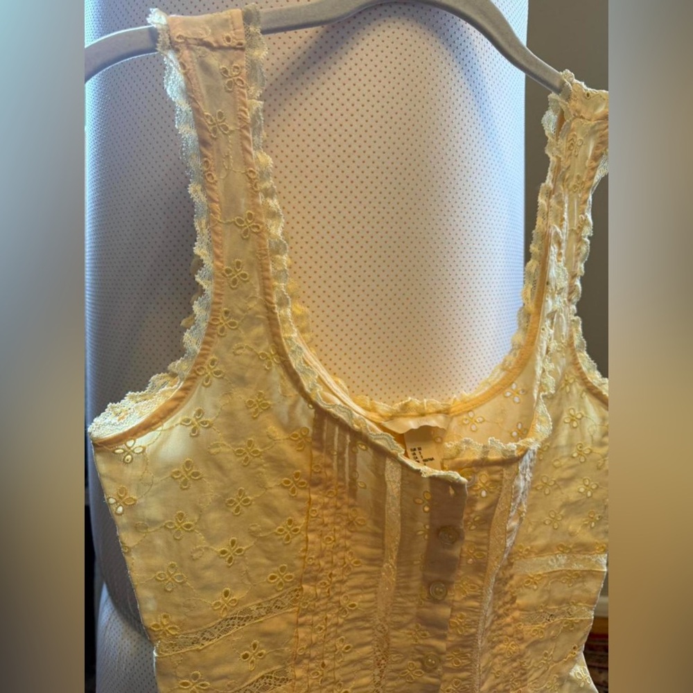 Butter Yellow Embroidered Top
